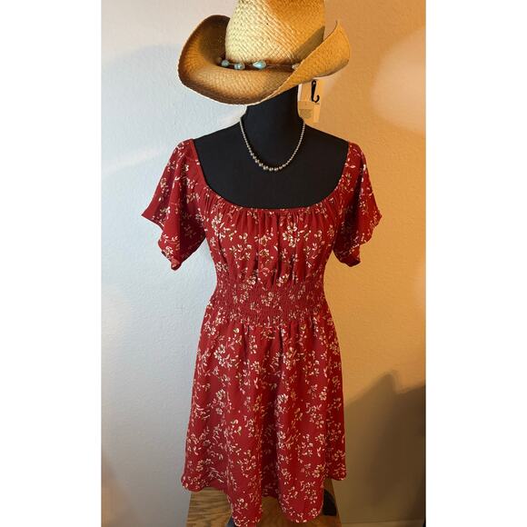 Vacay Floral Off Shoulder Shirred Waist Dress - Picture 8 of 11
